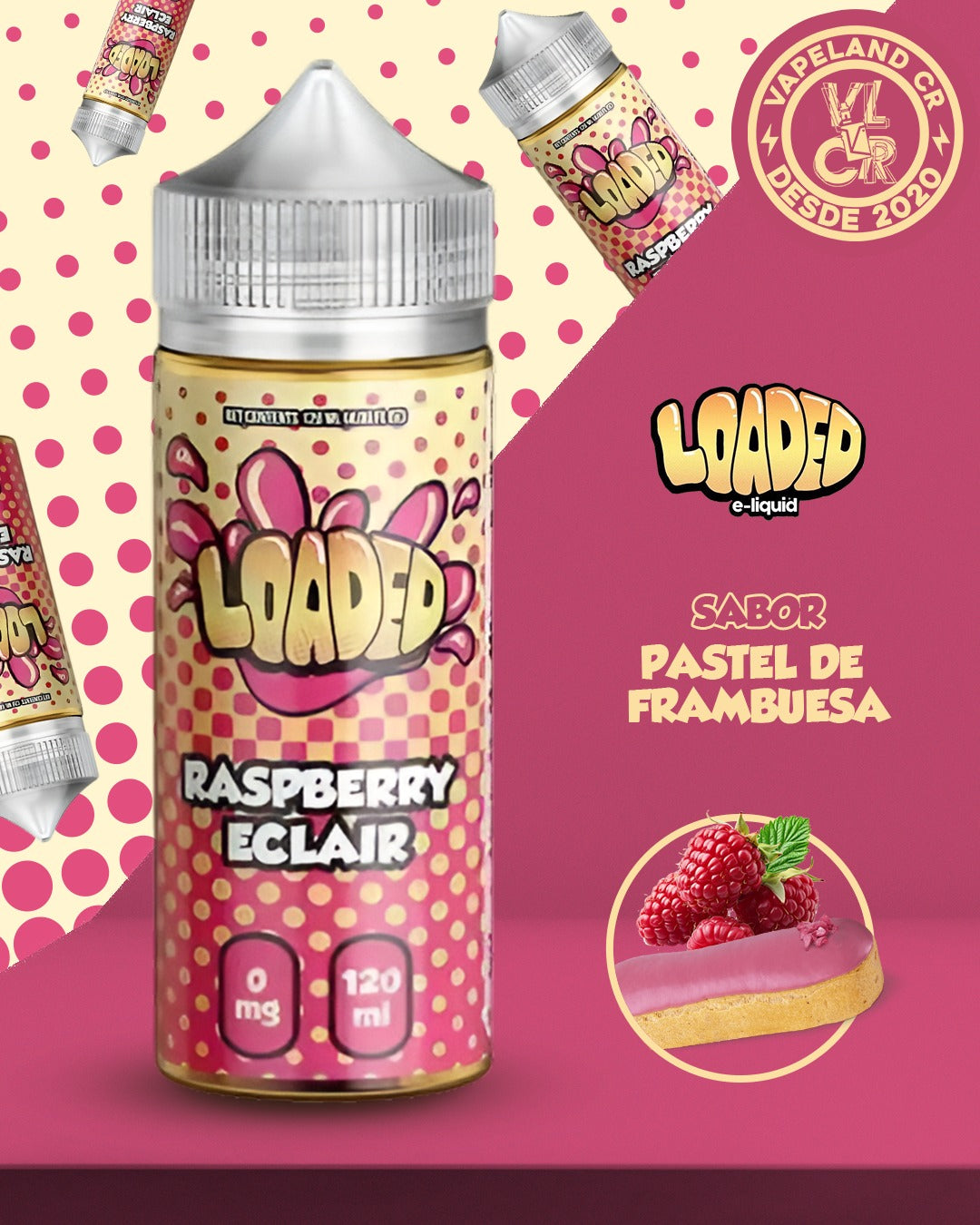 Loaded Raspberry Eclair 3mg.