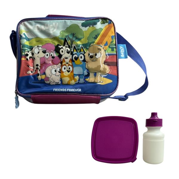 Lonchera Bluey con Taza y Botella.