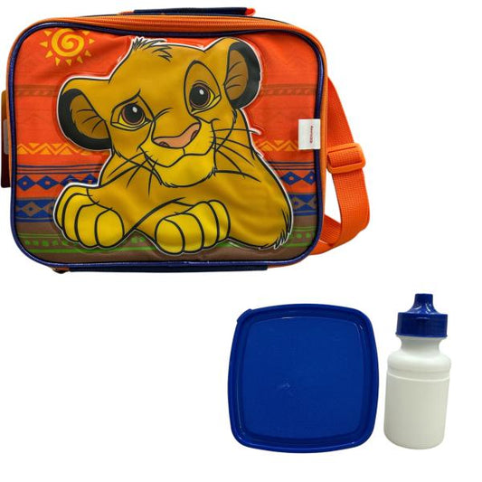 Lonchera Rey León con Taza y Botella.