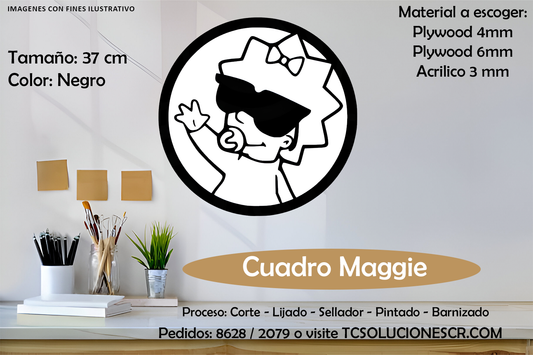 Cuadro Los Simpson Maggie 1