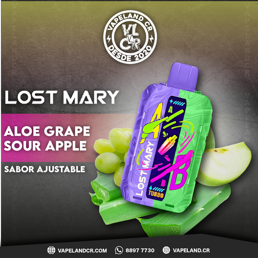 Lost Mary Mixer+ Aloe Grape Sour Apple 30000 puffs.