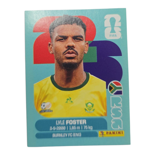 Lyle Foster RSA 17 Mundial 2026 Panini.