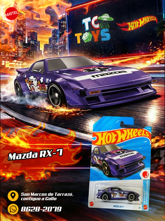 Hot Wheels 95 Mazda RX-7 Morado.