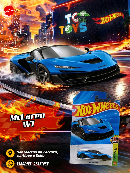 Hot Wheels McLaren W1 Celeste.