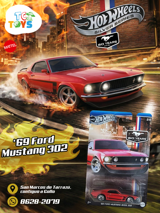 Hot Wheels Premium Silver Series 69 Ford Mustang Boss 302.