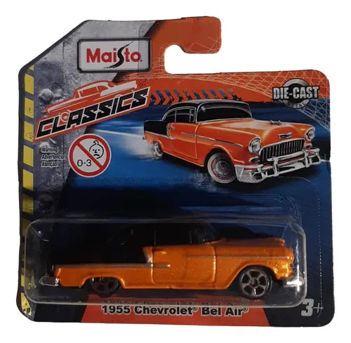 Maisto 1955 Chevrolet Bel Air Naranja.