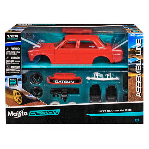 Maisto Design Assembly Line 1971 Datsun 510 Rojo.