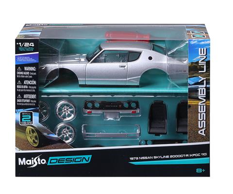 Maisto Design Assembly Line 1973 Nissan Skyline 2000GT-R (KPGC 110) Gris.