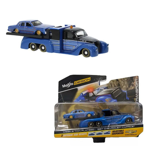 Maisto Design Elite Transport Missile Tow Flatbed/1987 Chevrolet Caprice.