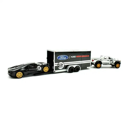 Maisto Design Team Haulers 2010 Ford Raptor / 2017 Ford GT Heritage.