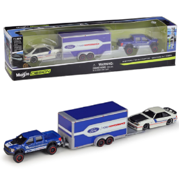 Maisto Design Team Haulers 2021 Ford F150 SVT Raptor/1993 Ford SVT Cobra.