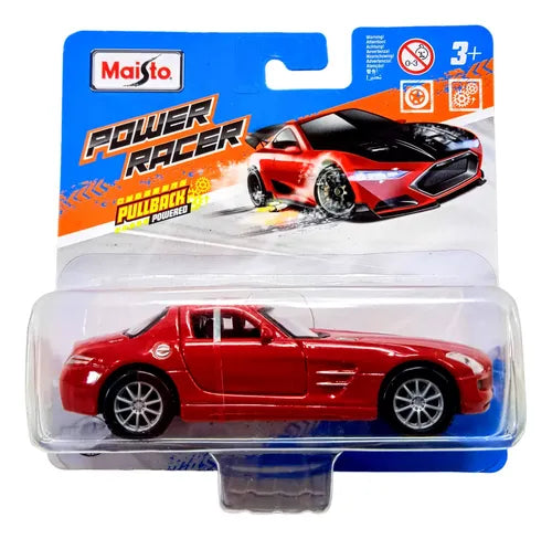 Maisto Power Racer Mercedes-Benz SLS AMG Rojo.