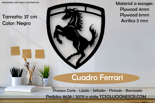 Cuadro Marca Carro Ferrari