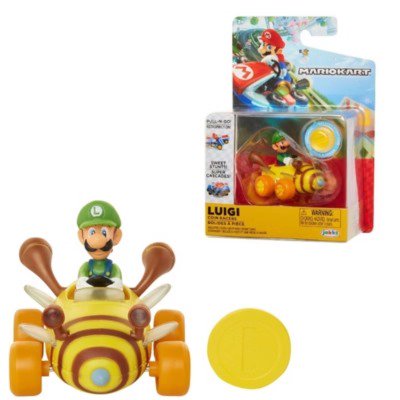 Mario Kart Luigi Con Moneda Jakks.
