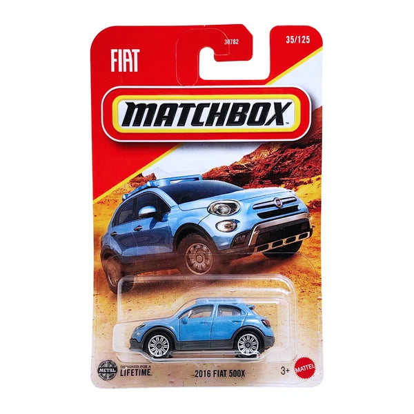 Matchbox 2016 Fiat 500X Azul.