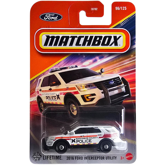 Matchbox 2016 Ford Interceptor Utility Blanco.