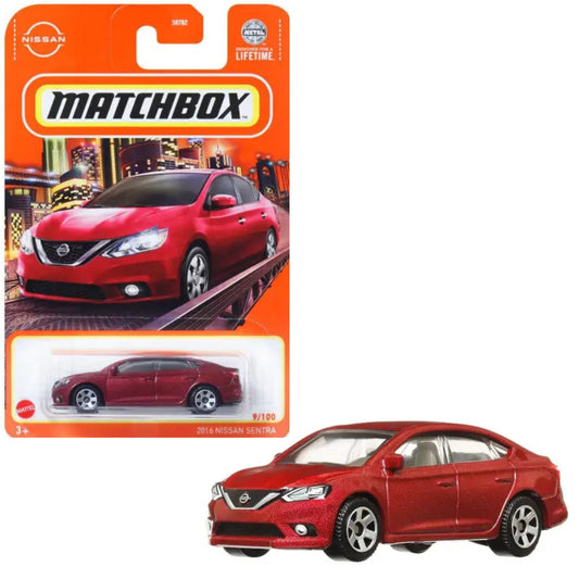 Matchbox 2016 Nissan Sentra Rojo.