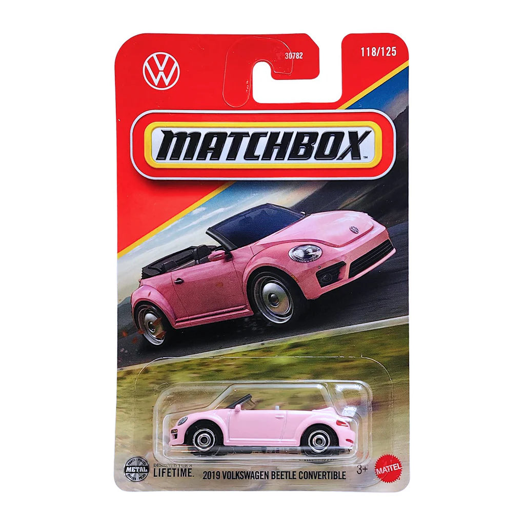 Matchbox 2019 Volkswagen Beetle Convertible Rosado.