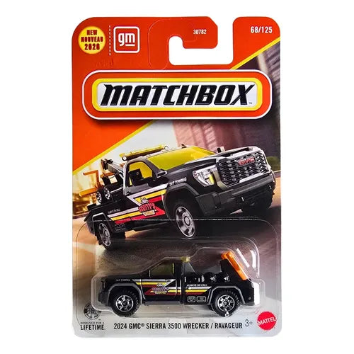 Matchbox 2024 GMC Sierra 3500 Wrecker / Ravageur Negro.