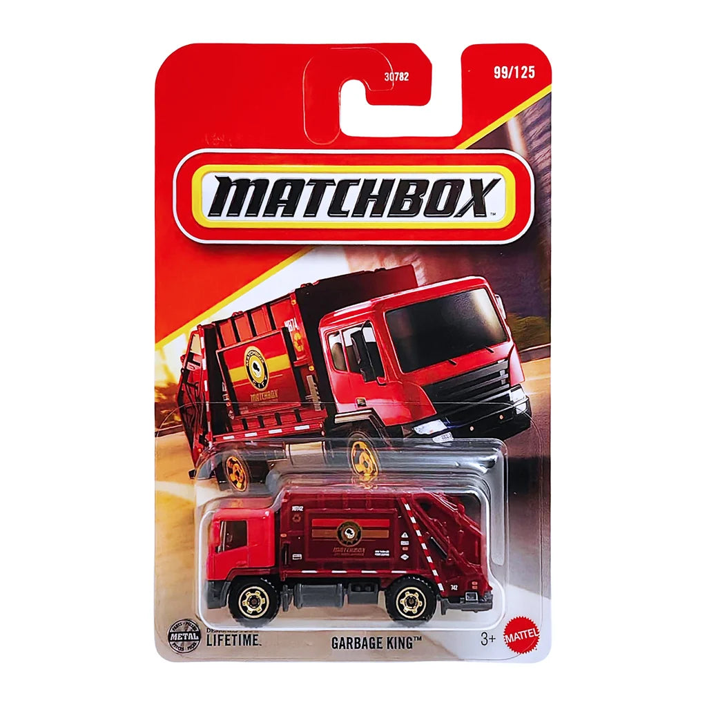 Matchbox Garbage King Rojo.