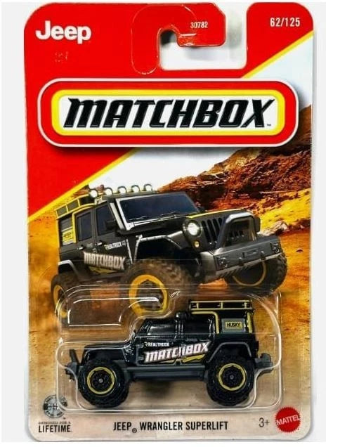 Matchbox Jeep Wrangler Superlift Negro.