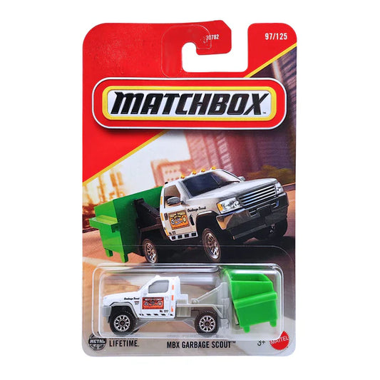 Matchbox MBX Garbage Scout Blanco.