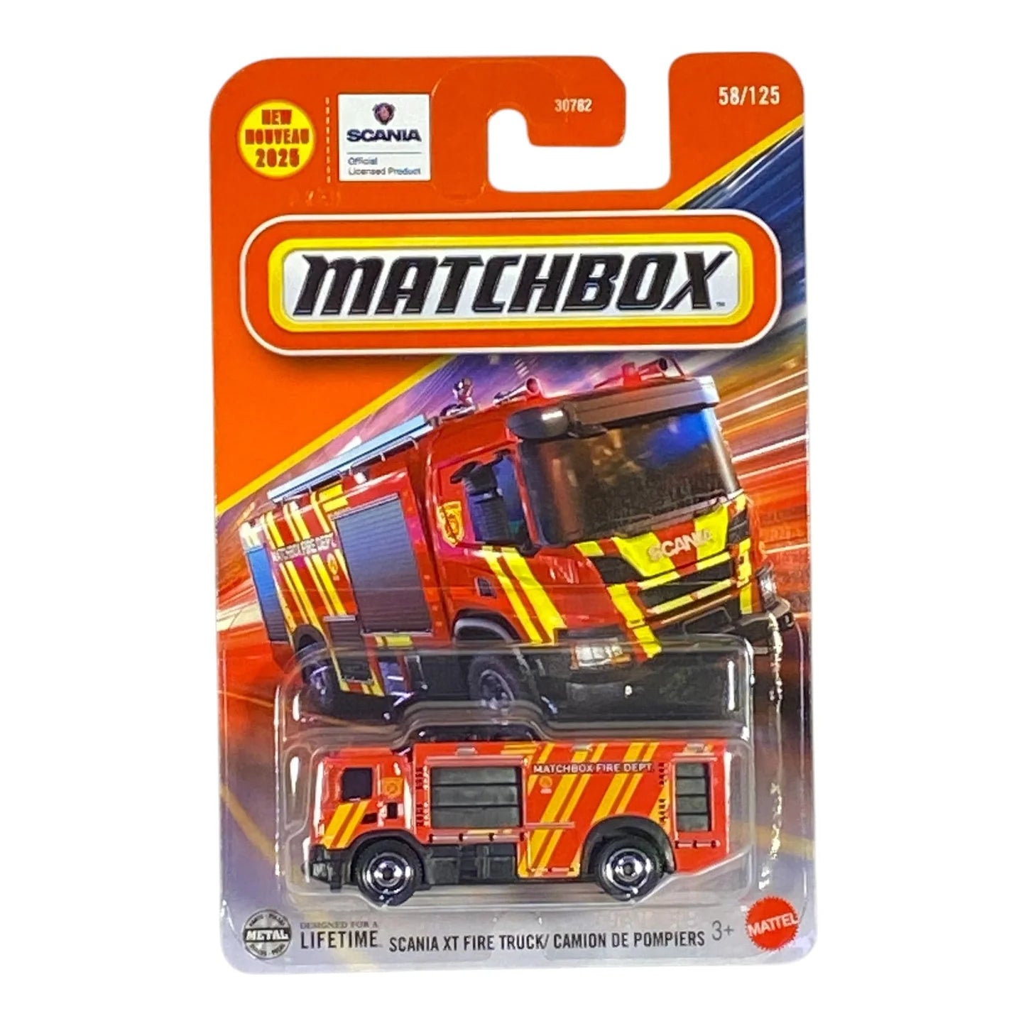 Matchbox Scania XT Fire Truck/Camión de Pompiers.