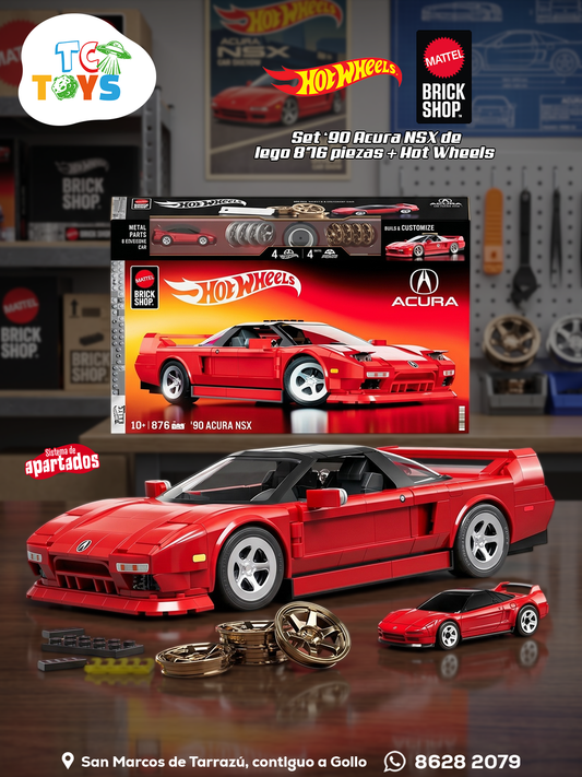 Mattel Brick Shop Hot Wheels 90 Acura NSX.