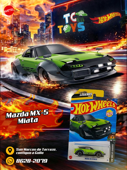 Hot Wheels Mazda MX-5 Miata Verde.