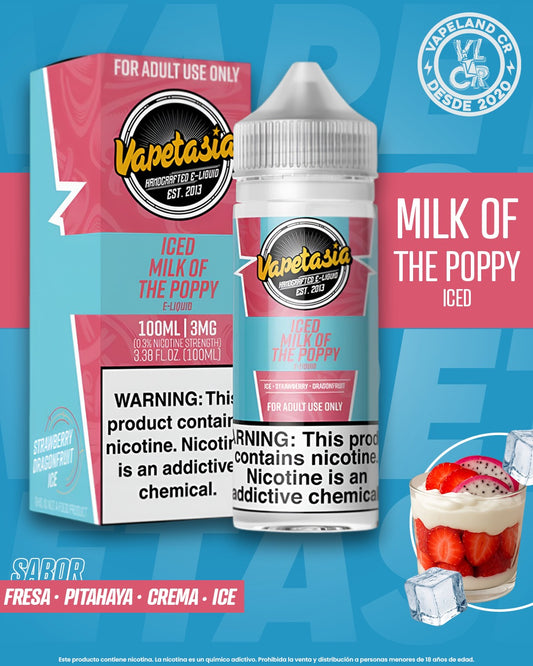Vapetasia Iced Milk Of The Poppy 3mg y 6mg.