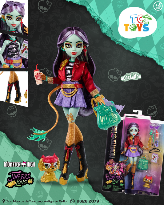 Muñeca Monster High Jinafire Long con Accesorios.