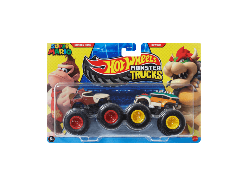 Monster Trucks 2 Pack Donkey Kong y Bowser.