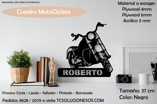 Cuadro Moto nombre Personalizado