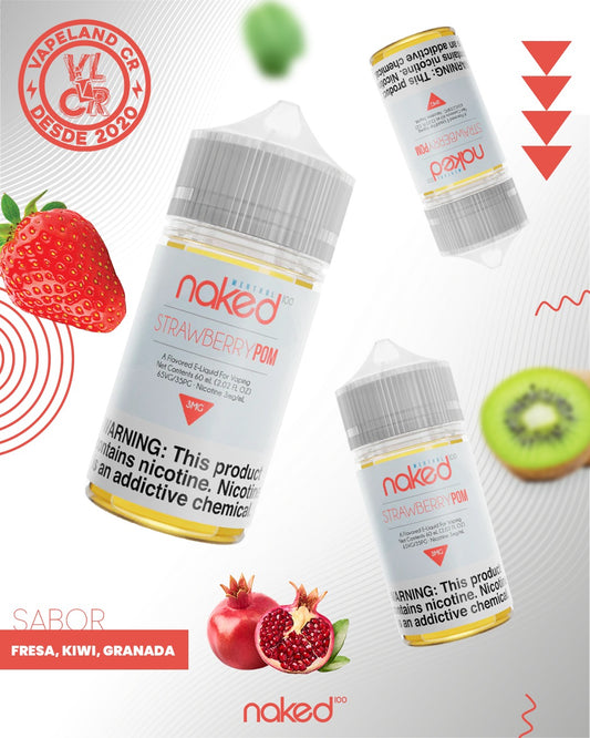 Naked 100 Menthol StrawberryPom 3mg y 6mg.