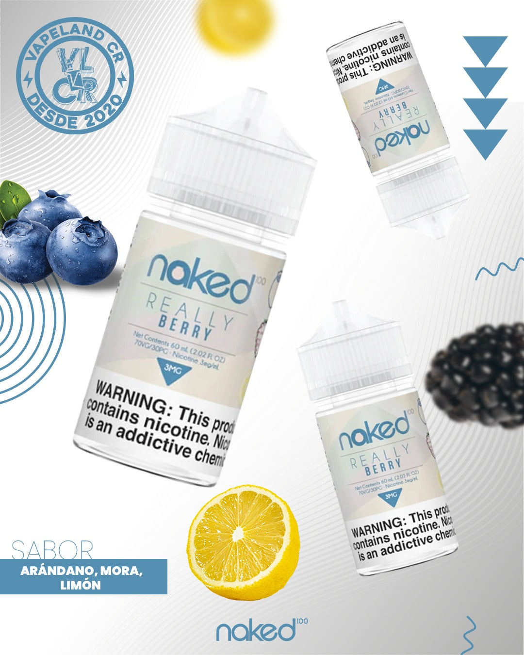 Naked 100 ReallyBerry 3mg y 6mg.