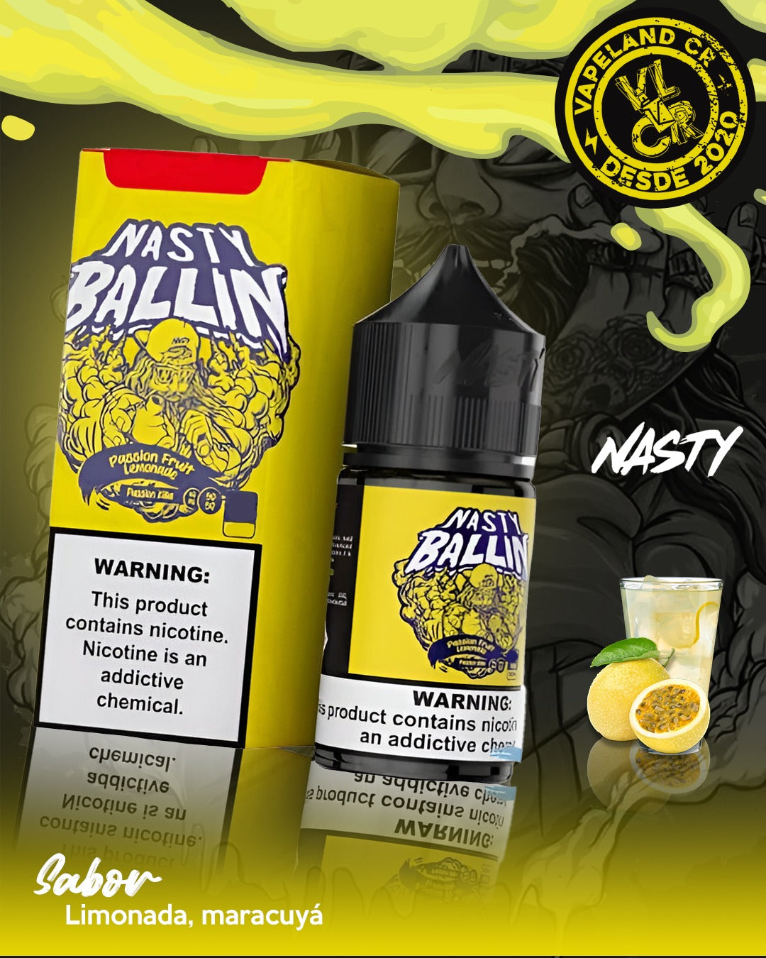 Nasty Ballin Passion Fruit Lemonade 3mg y 6mg.
