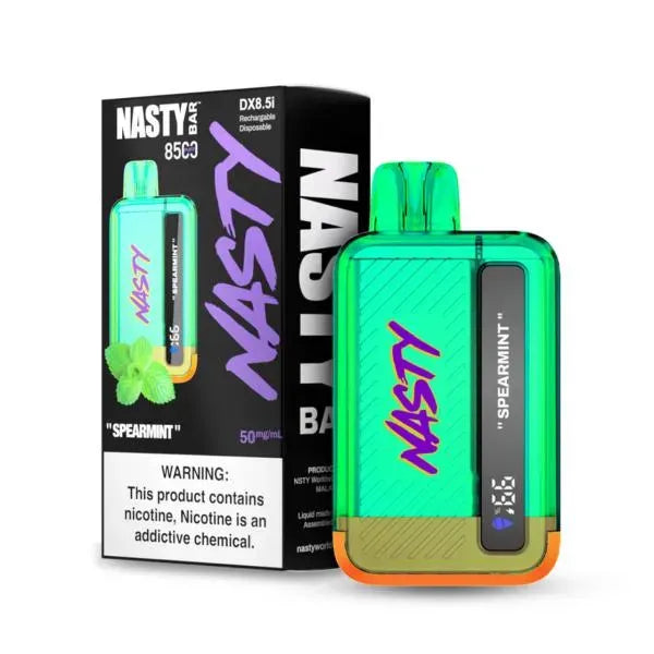 Nasty Bar Spearmint 8500 puffs.