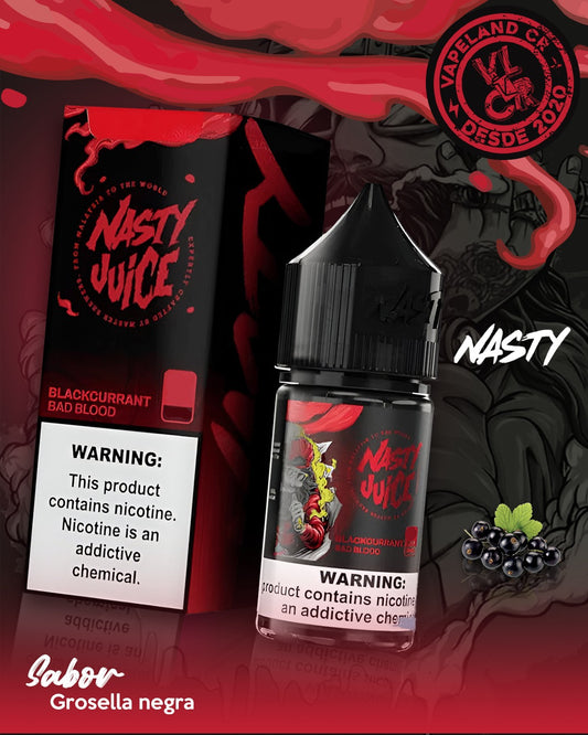 Nasty Blackcurrant Bad Blood 3mg y 6mg.