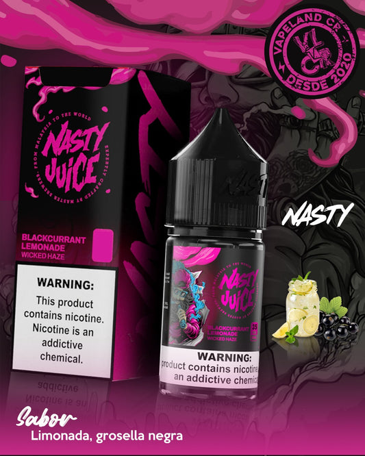 Nasty Blackcurrant Lemonade Wicked Haze 3mg y 6mg.