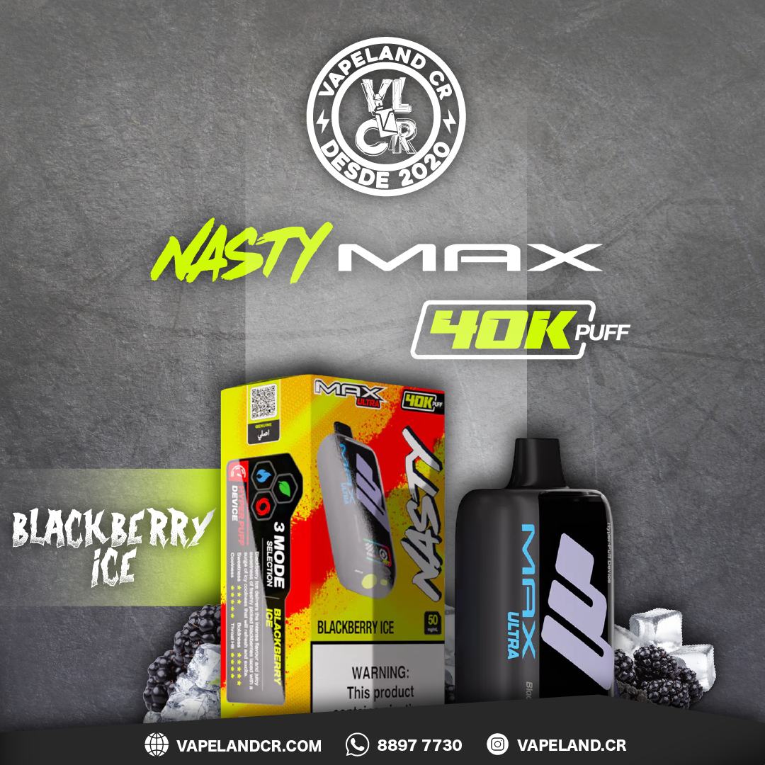 Nasty Max Blackberry Ice 40000 puffs.