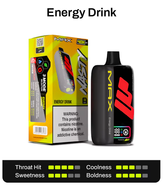 Nasty Max Energy Drink 40000 puffs.