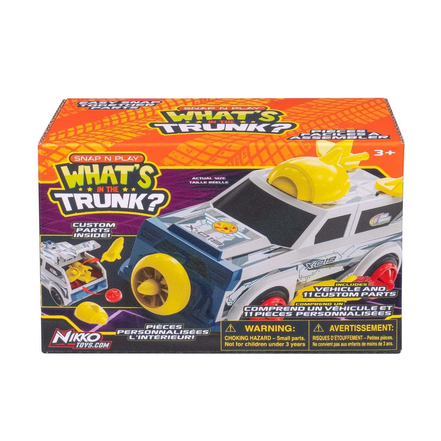 Nikko Toys Carro Armable Blanco What's In The Trunk?.