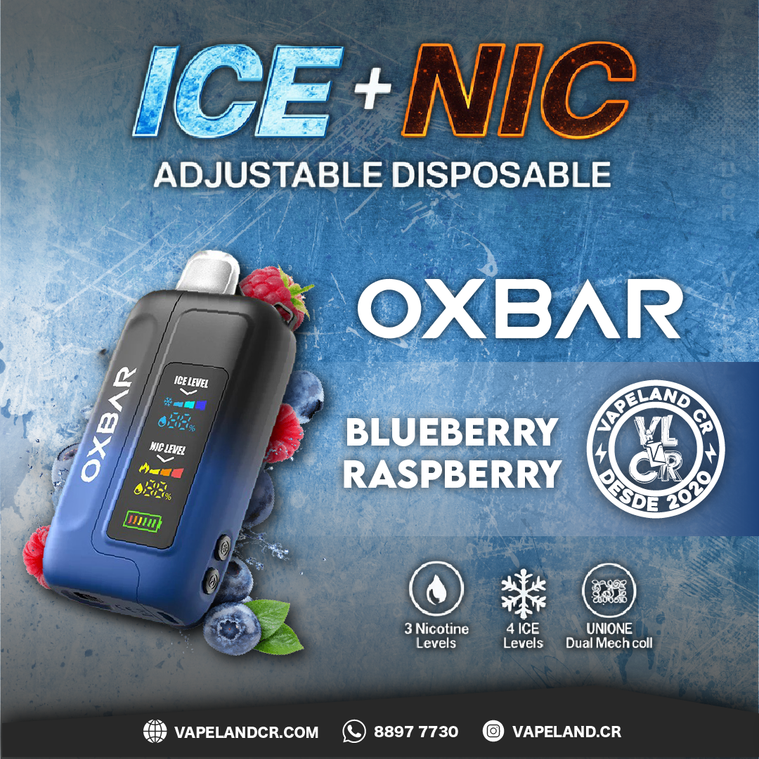 OXBAR Ice Nic Blueberry Raspberry 35000 puffs.