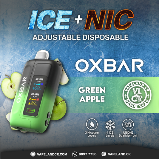 OXBAR Ice Nic Green Apple 35000 puffs.