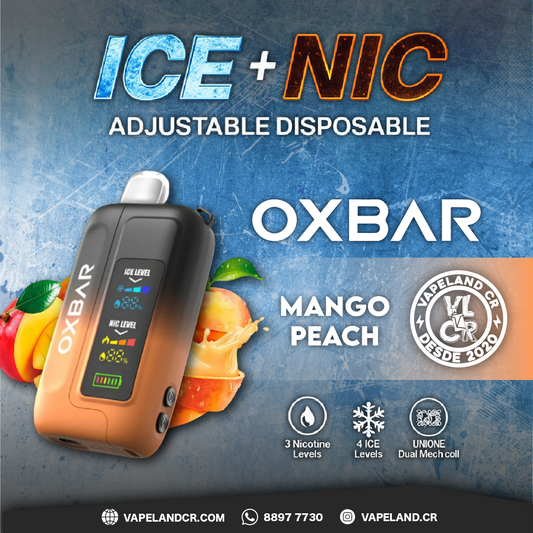 OXBAR Ice Nic Mango Peach 35000 puffs.
