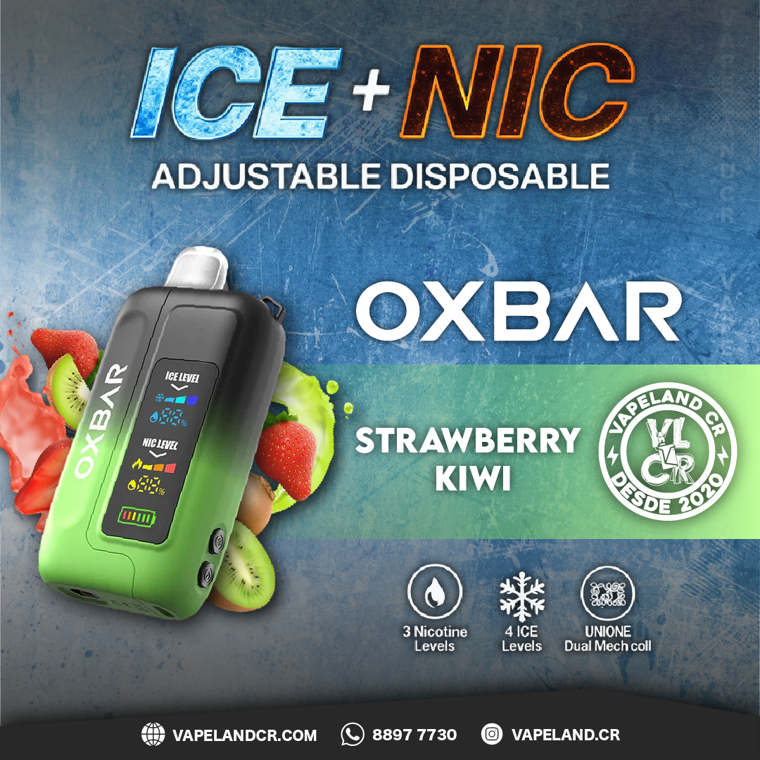 OXBAR Ice Nic Strawberry Kiwi 35000 puffs.