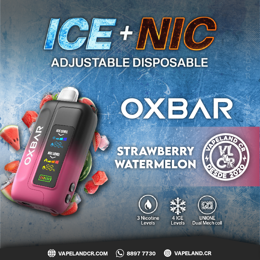 OXBAR Ice Nic Strawberry Watermelon 35000 puffs.