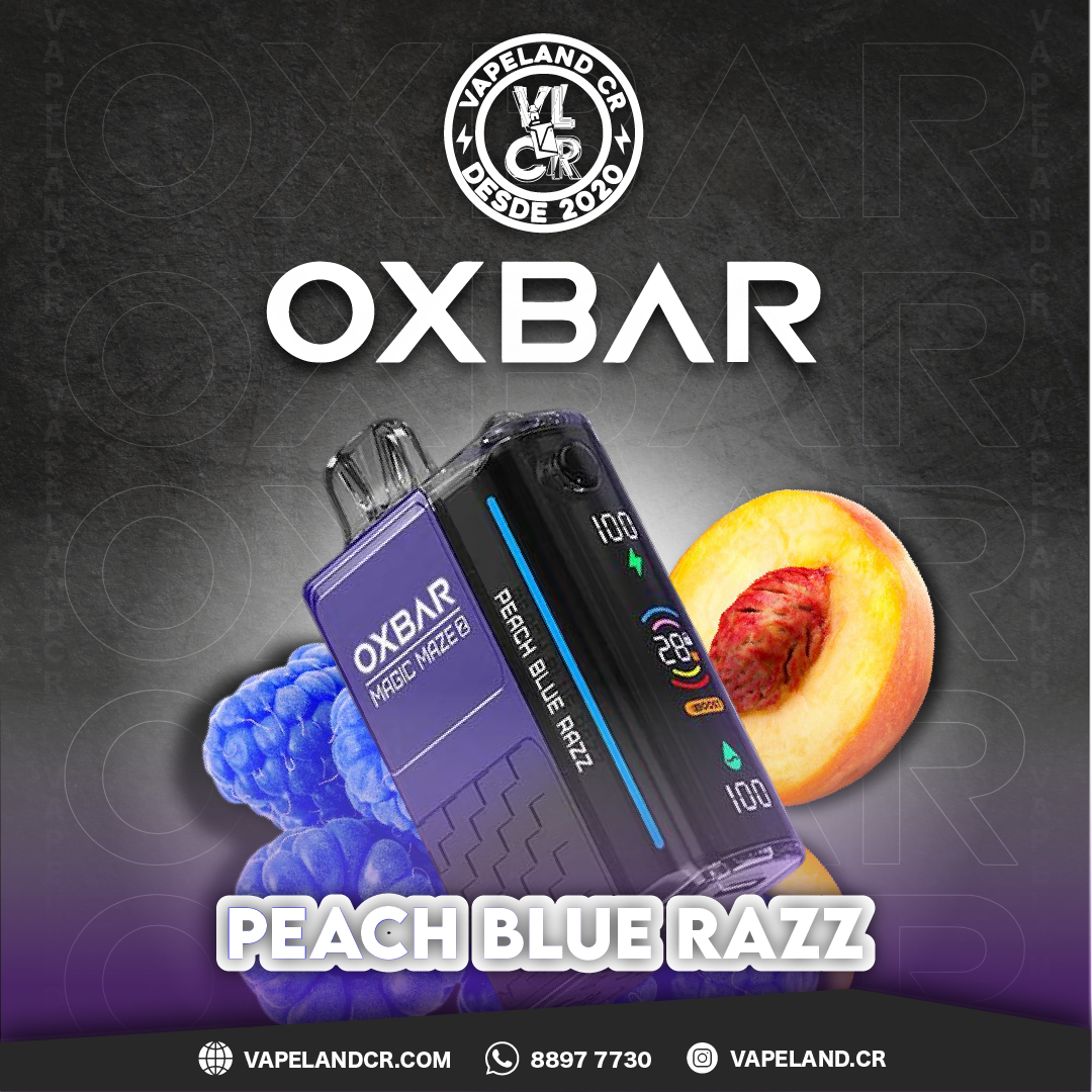 OXBAR Peach Blue Razz 30000 puffs.