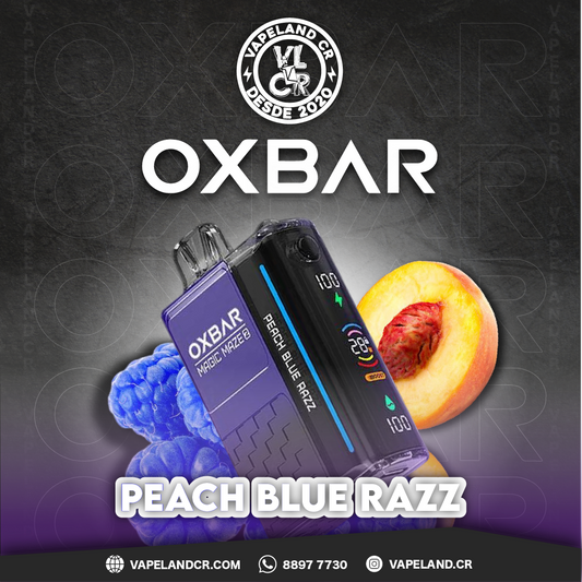 OXBAR Peach Blue Razz 30000 puffs.