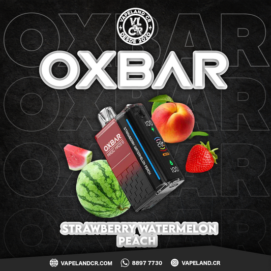 OXBAR Strawberry Watermelon Peach 30000 puffs.